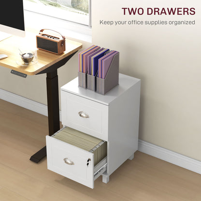 Classeur 2 tiroirs verrouillable avec barres suspendues