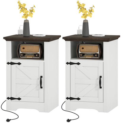 Tables de chevet style rustique — Lot de 2
