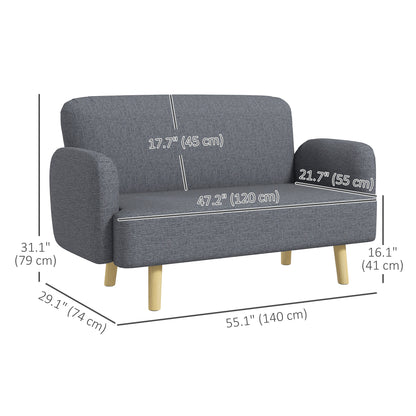 Causeuse 2 places tissu velours rembourrage épais
