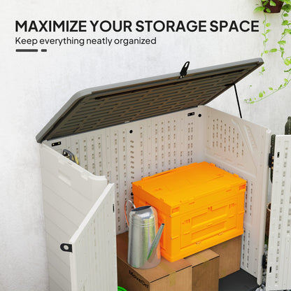 Armoire de rangement extérieur 699 L avec toit ouvrant