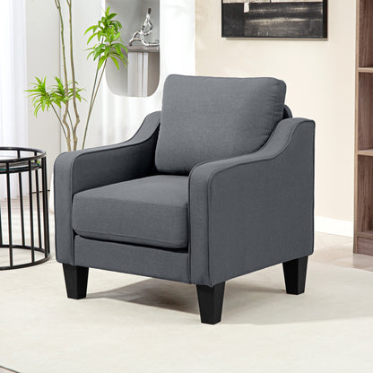 Fauteuil d'accent moderne en lin