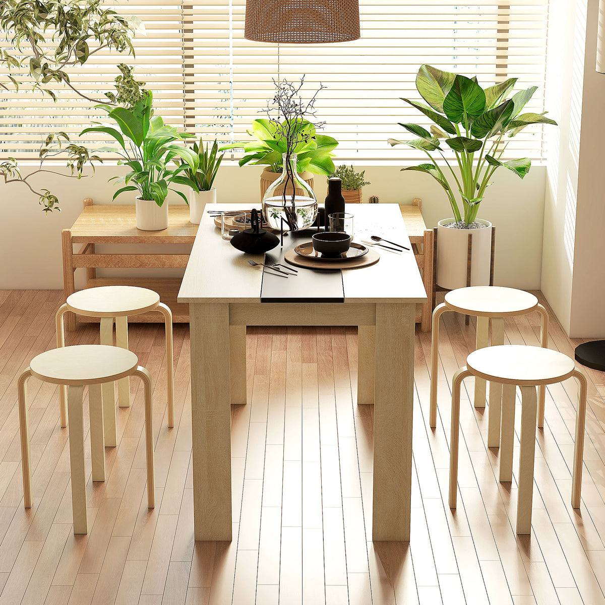 Chaises empilables rondes set de 4