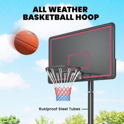 Panier de basketball réglable extérieur avec roues
