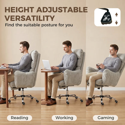 Chaise de bureau ergonomique inclinable avec repose-pieds