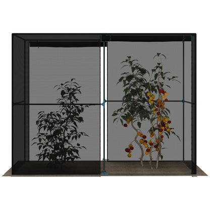  240x120x185cm Outdoor Garden Greenhouse with Zipper Doors