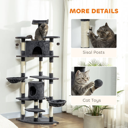 Arbre à chat multiniveau 79 pouces avec griffoirs