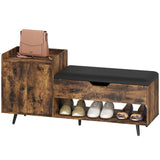 Banc de rangement industriel pour entrée