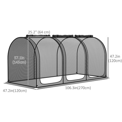 Cage de Protection 8' x 3' avec 3 Portes