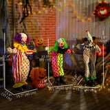 Décoration Halloween clown animé empilable yeux LED