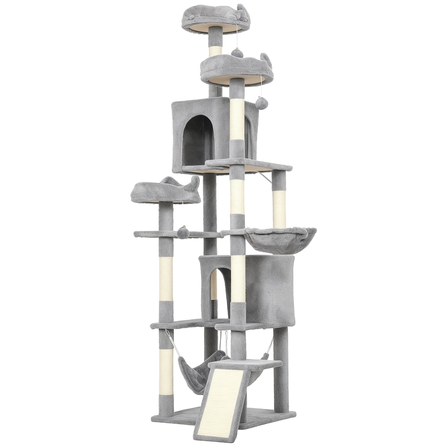 Arbre à chat multi-niveaux 192 cm avec 8 griffoirs