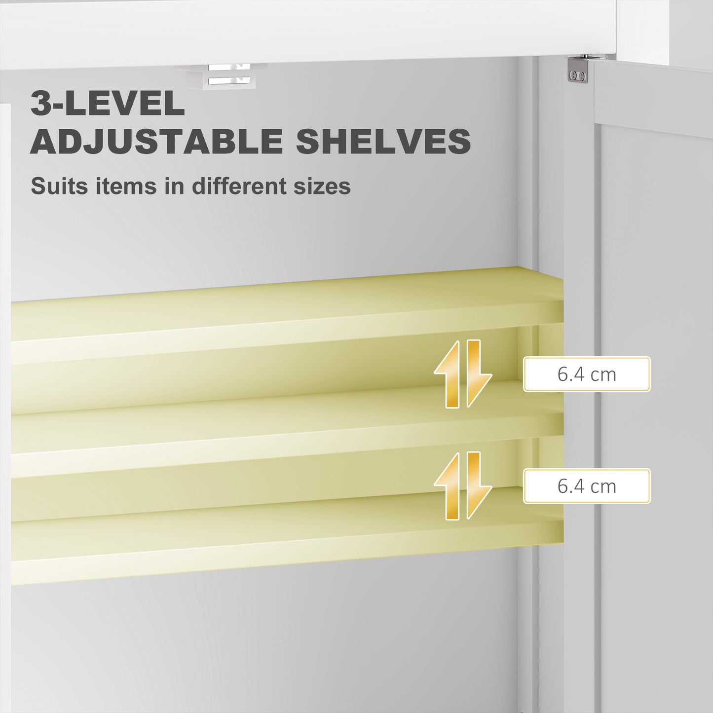 Armoire murale salle de bain 2 portes ajustable