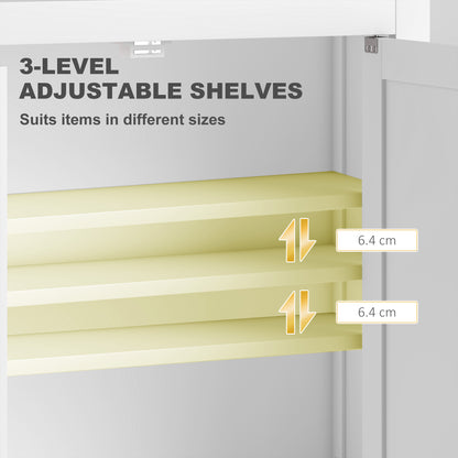 Armoire murale salle de bain 2 portes ajustable