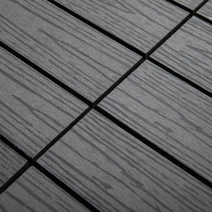 Dalles de terrasse WPC encastrables 11 pièces
