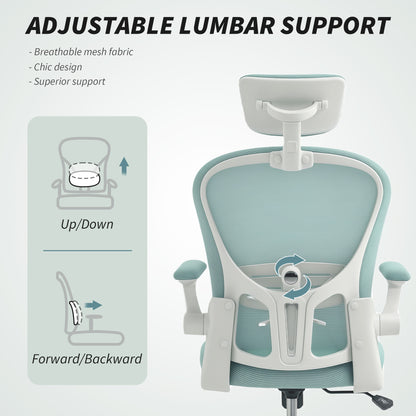 Chaise de bureau ergonomique avec support lombaire 4D