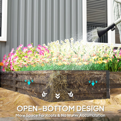 Jardinières surélevées en acier ensemble de 5