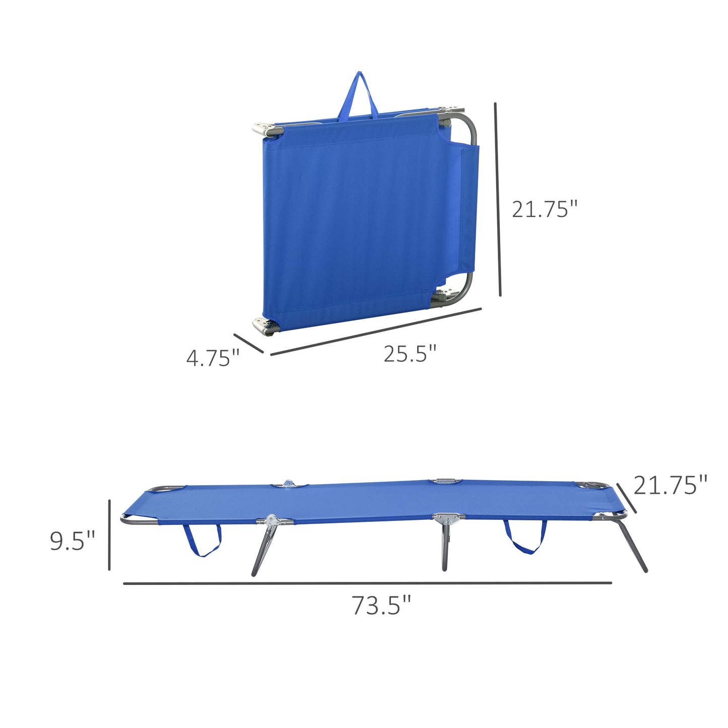 Chaise longue pliante extérieure à dossier réglable
