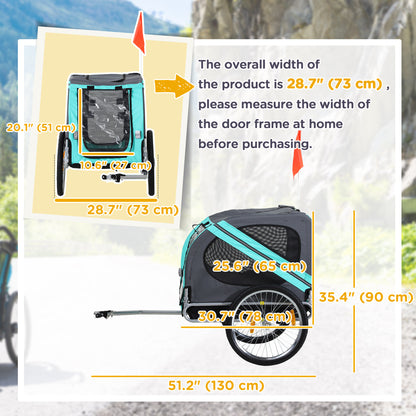 Remorque vélo pour chien avec 3 entrées