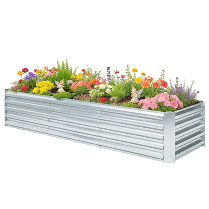 Bac de jardinage surélevé galvanisé 240 x 80 x 45 cm