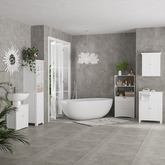 Meuble-lavabo sous évier avec 2 portes et tablette