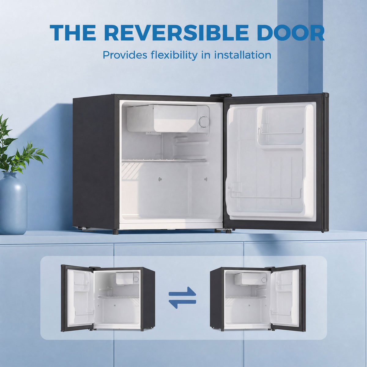 Mini-réfrigérateur compact avec compartiment congélateur