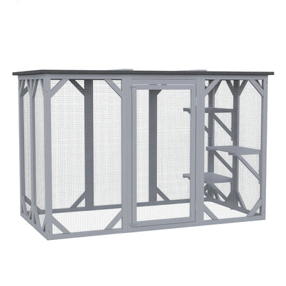 Enclos extérieur pour chat multi-niveaux 180 cm