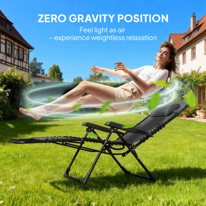 Chaise longue zéro gravité 5 positions pliante