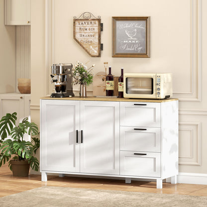Buffet bahut portes à fermeture douce 3 tiroirs