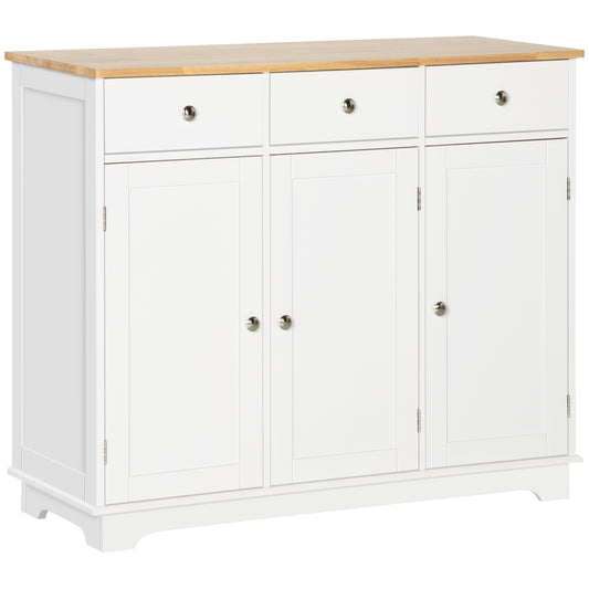 Buffet Moderne Aosom avec Rangement, Tiroirs et Tablettes Ajustables