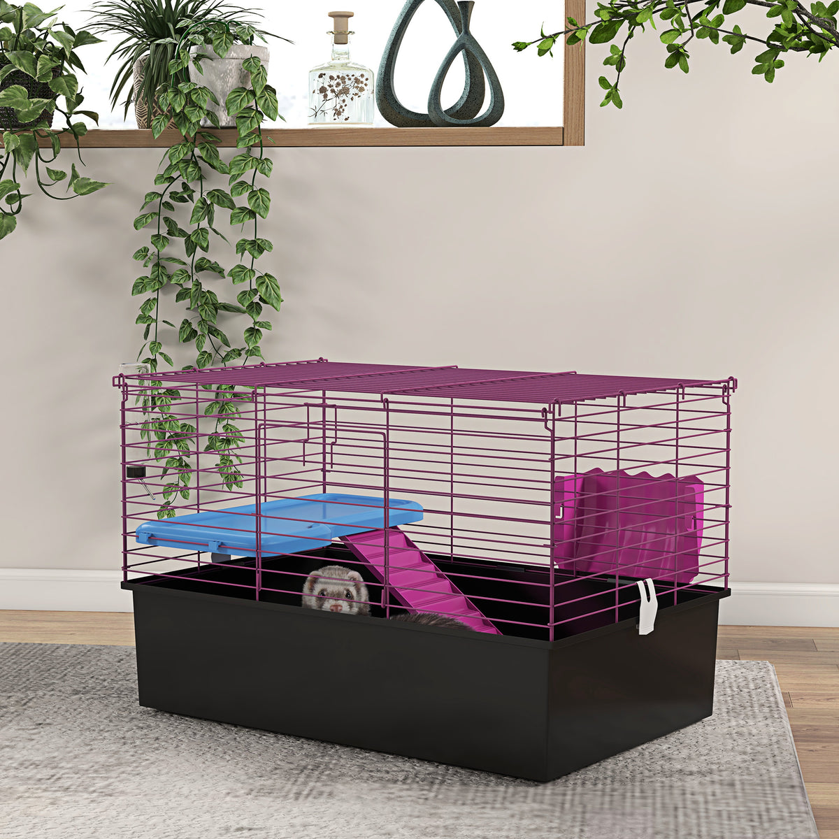 Cage pour petits animaux 47 cm avec accessoires