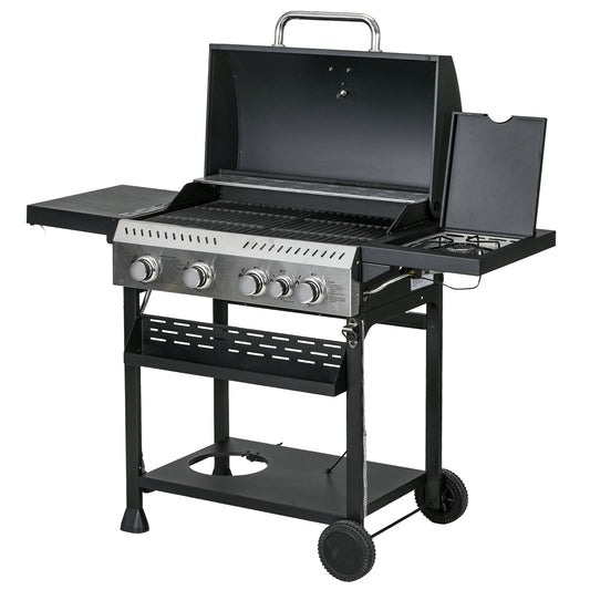 Barbecue au propane 4 brûleurs avec brûleur latéral 40000 BTU