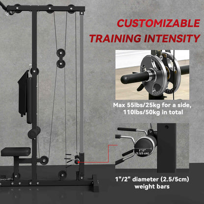 Machine de tirage dorsal pour musculation à domicile