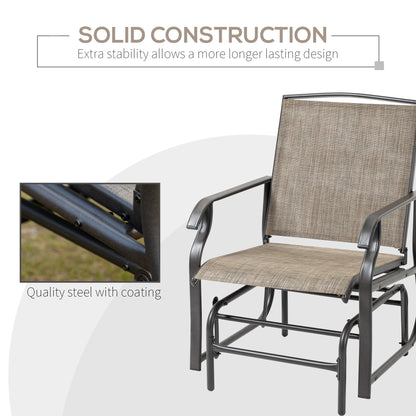 Ensemble 2 Chaises Berçantes Patio — Gris