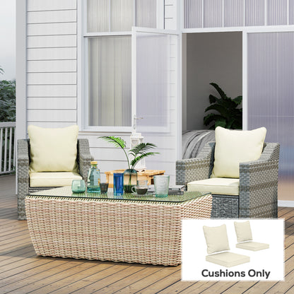Coussins de chaise de patio ensemble de 2