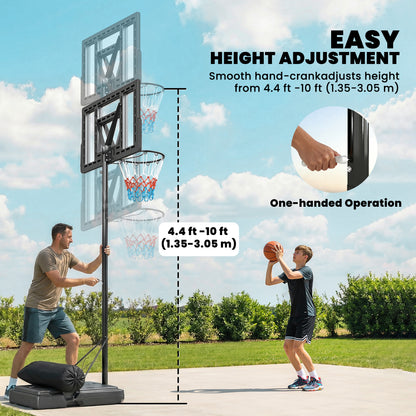 Panier de basketball sur pied réglable 134–305 cm