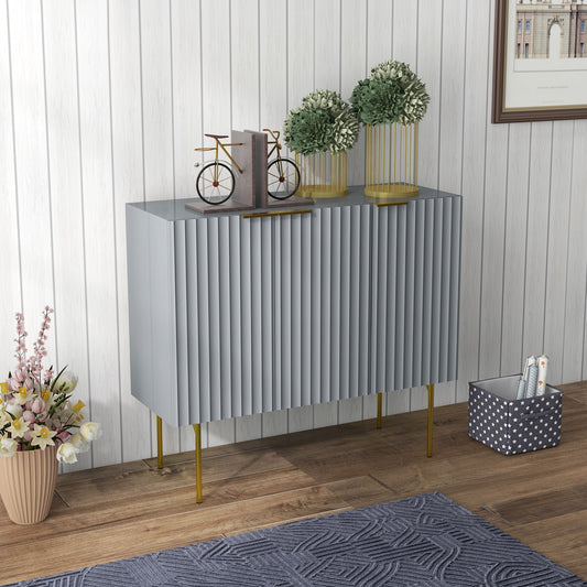 Meuble de rangement moderne avec portes cannelées