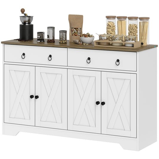 Buffet de cuisine 4 portes barn 2 tiroirs bois