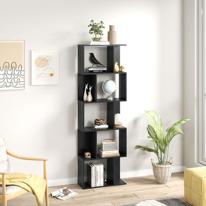 Bibliothèque géométrique 5 niveaux en S