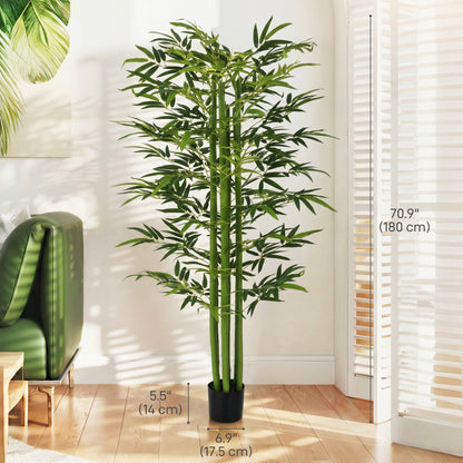 Arbre de bambou artificiel en pot — Vert