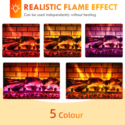 Foyer électrique infrarouge à flammes 3D réalistes 1500W