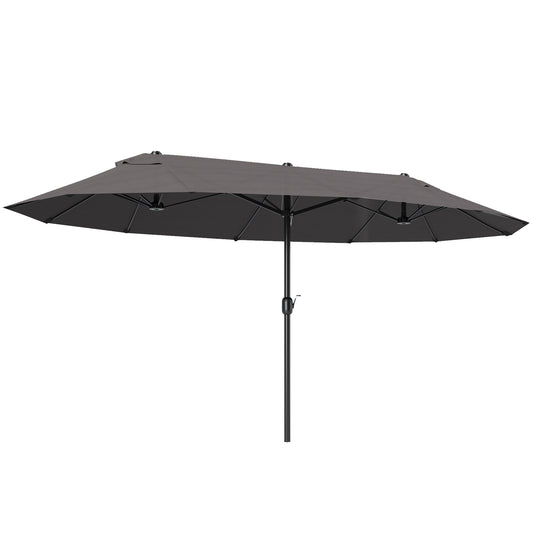 Parasol double toile manivelle — 457 cm