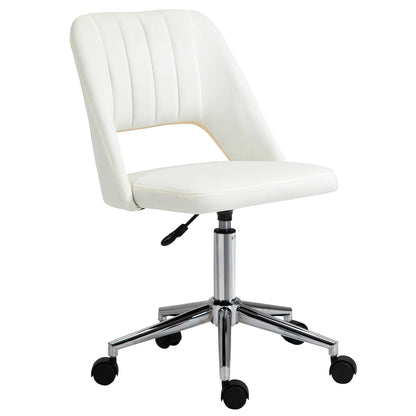 Chaise de bureau mi-hauteur velours forme festonnée pivotante
