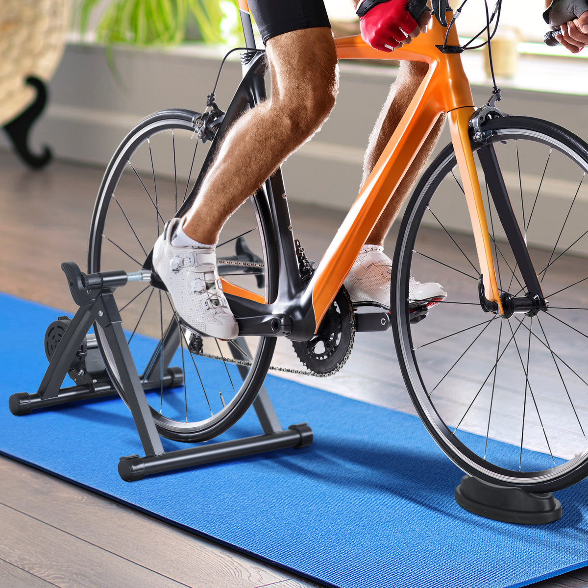 Entraîneur de vélo pliable pour intérieur 26-28" 700C