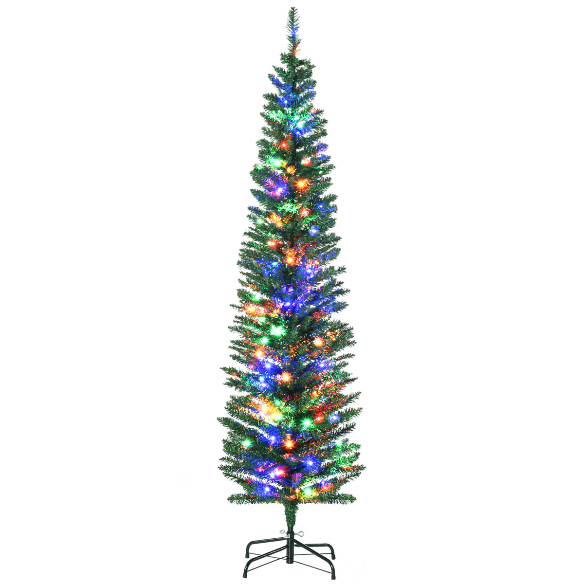 Sapin artificiel mince 6 pi avec lumières LED