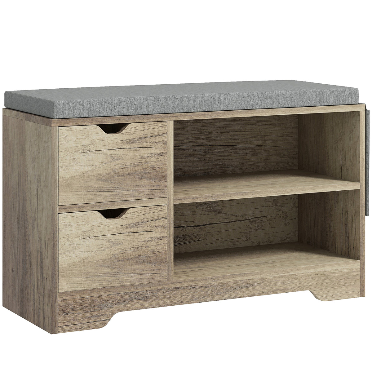 Banc de rangement pour chaussures capitonné