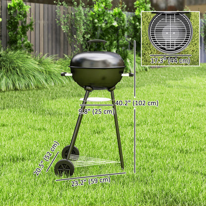BBQ au charbon portable 17 pouces avec accessoires