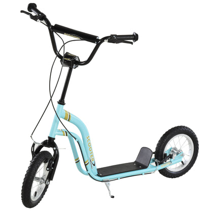 Trottinette pour enfants avec double frein et grandes roues gonflables