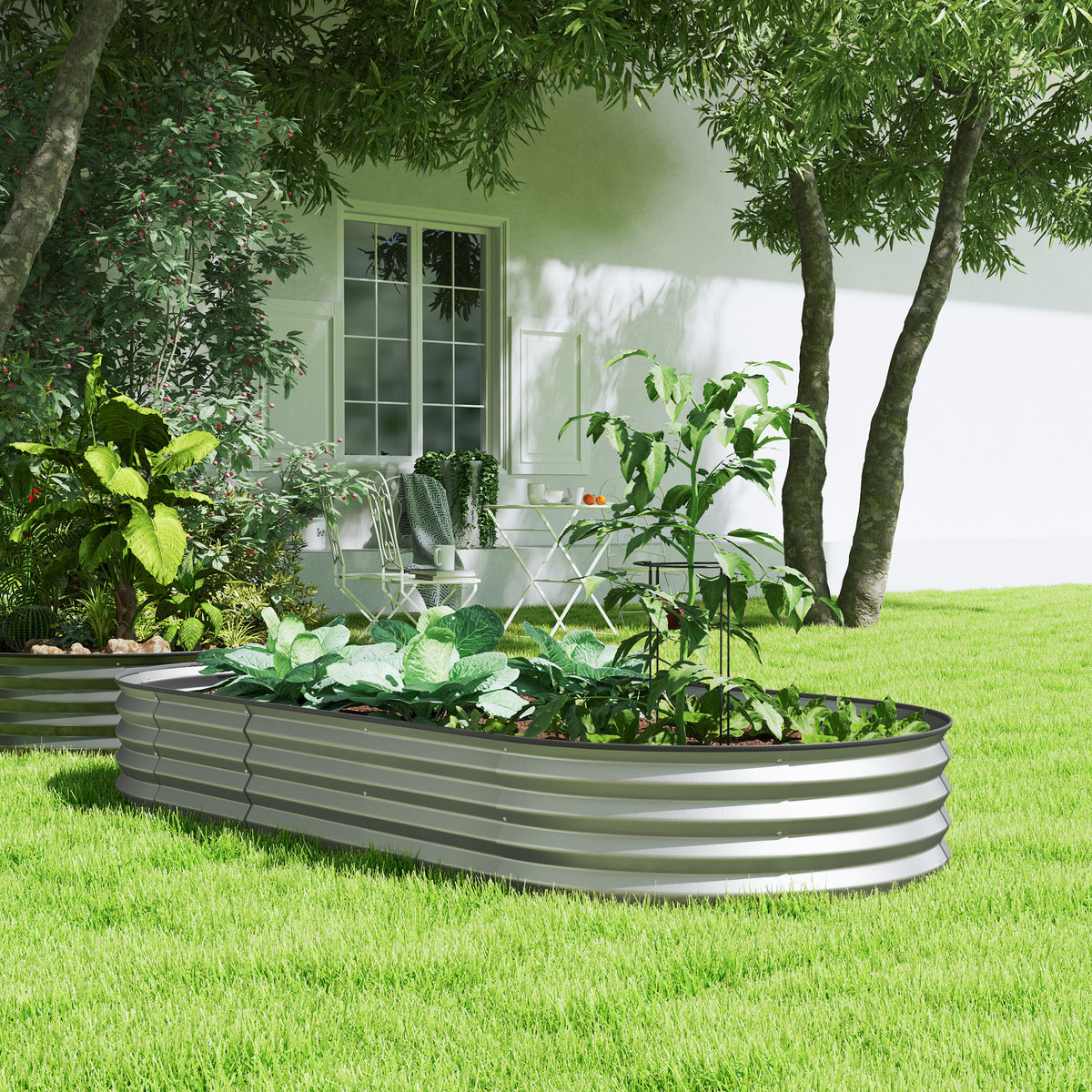 Bac de jardinage surélevé en acier galvanisé