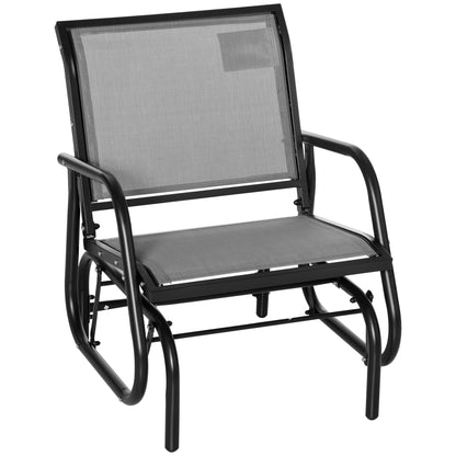 Chaise balançoire d'extérieur à glissement en acier