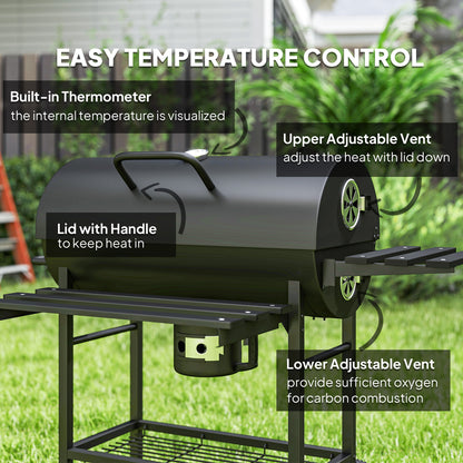 Barbecue au charbon 74 cm avec table pliante