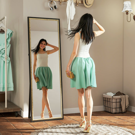Miroir sur pied rectangulaire bicolore